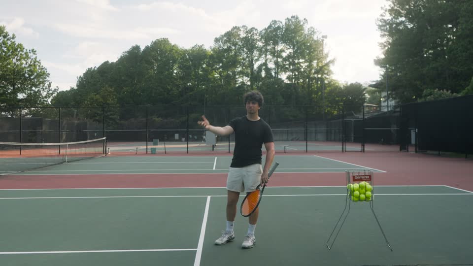 Tennis forehand contact point lesson